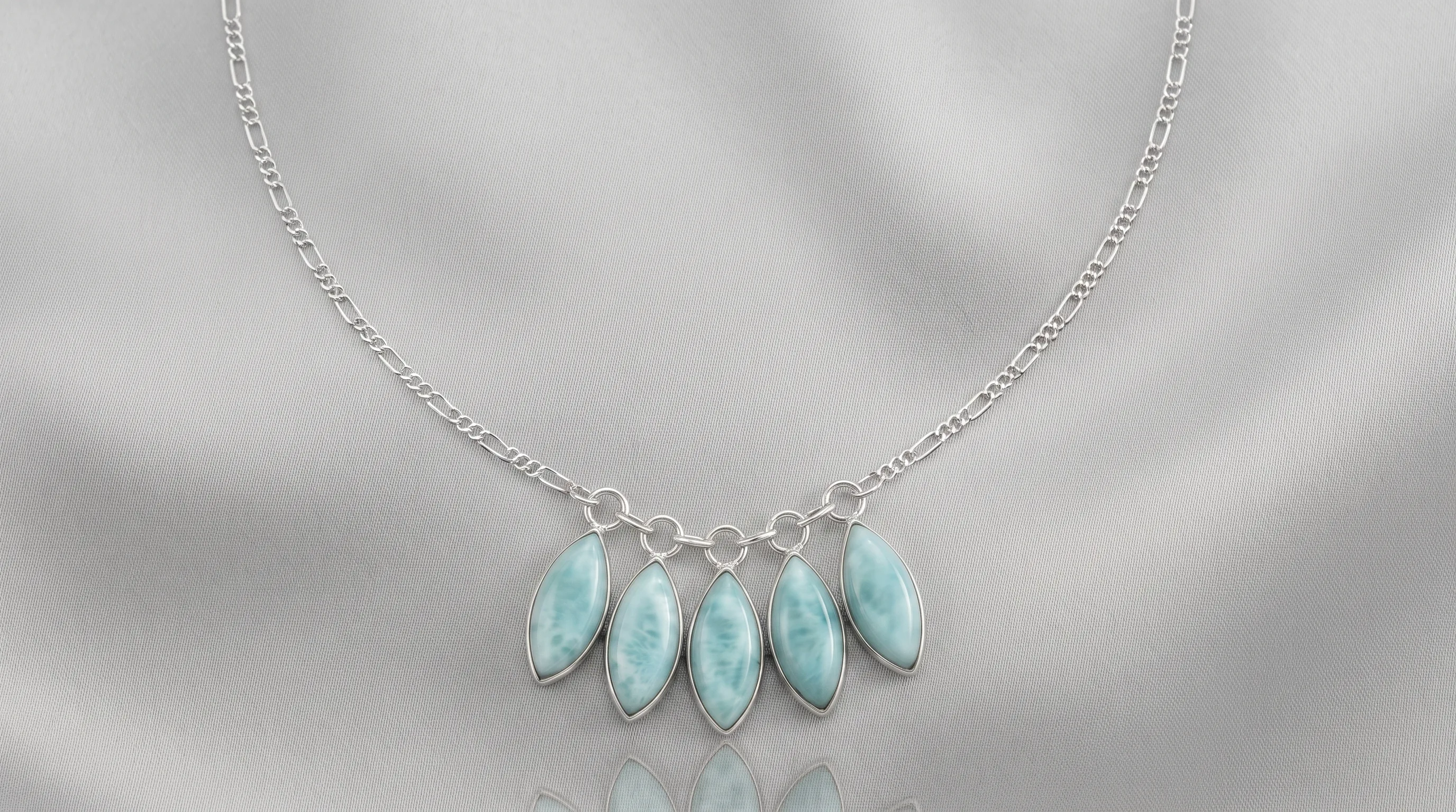 Five Drops Larimar Necklace