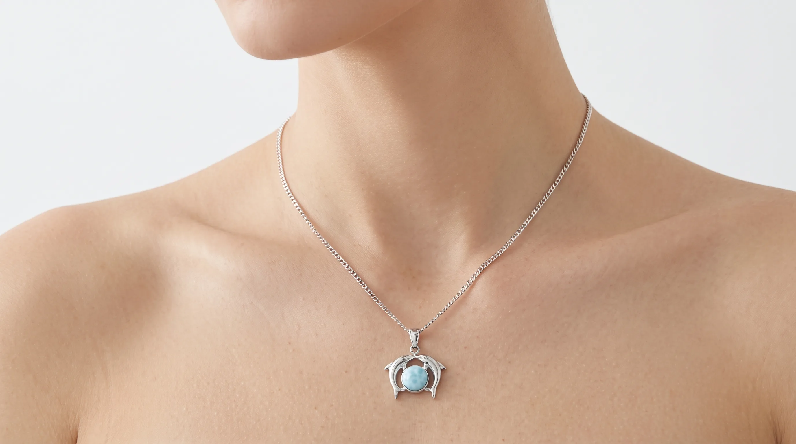 Dolphins Larimar Necklace - Editorial