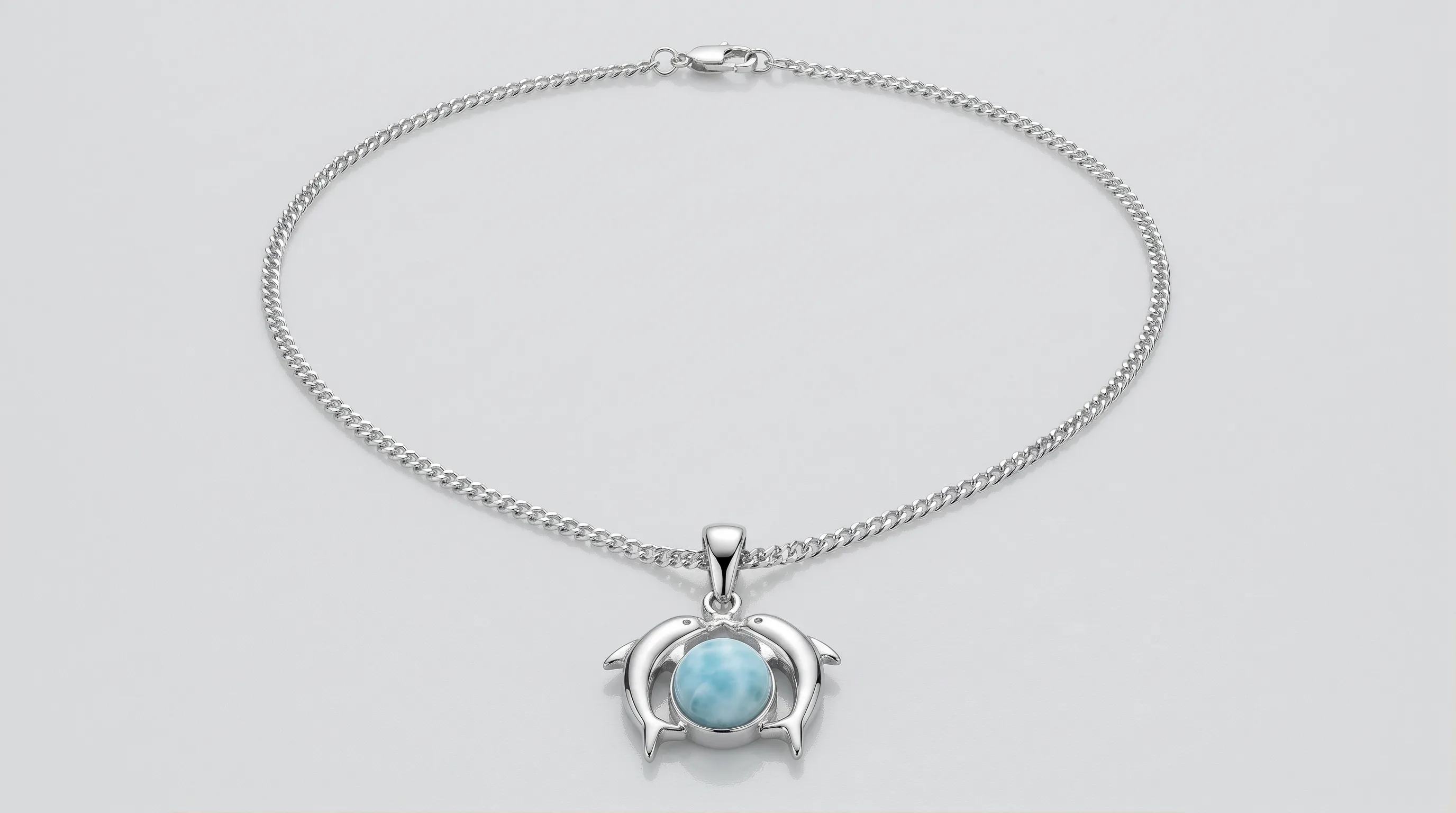 Dolphins Larimar Necklace