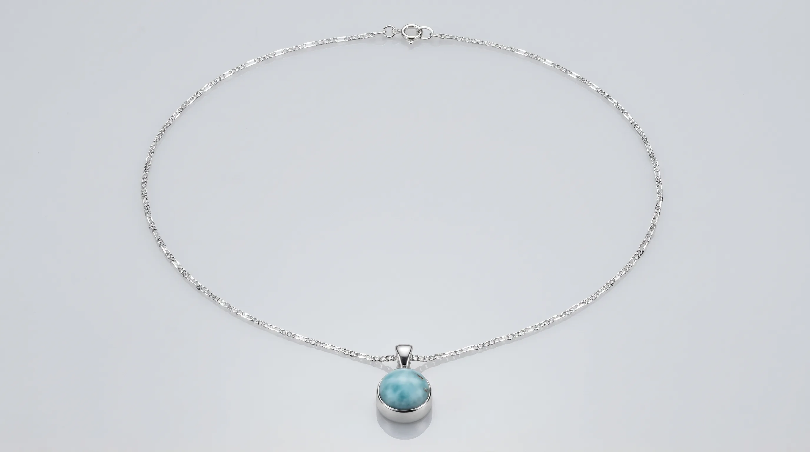 Sphere Pendant Larimar Necklace