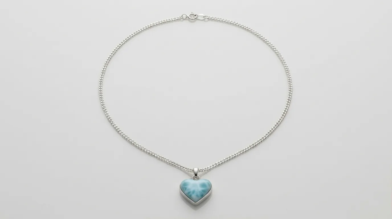 Central Heart Larimar Choker Necklace